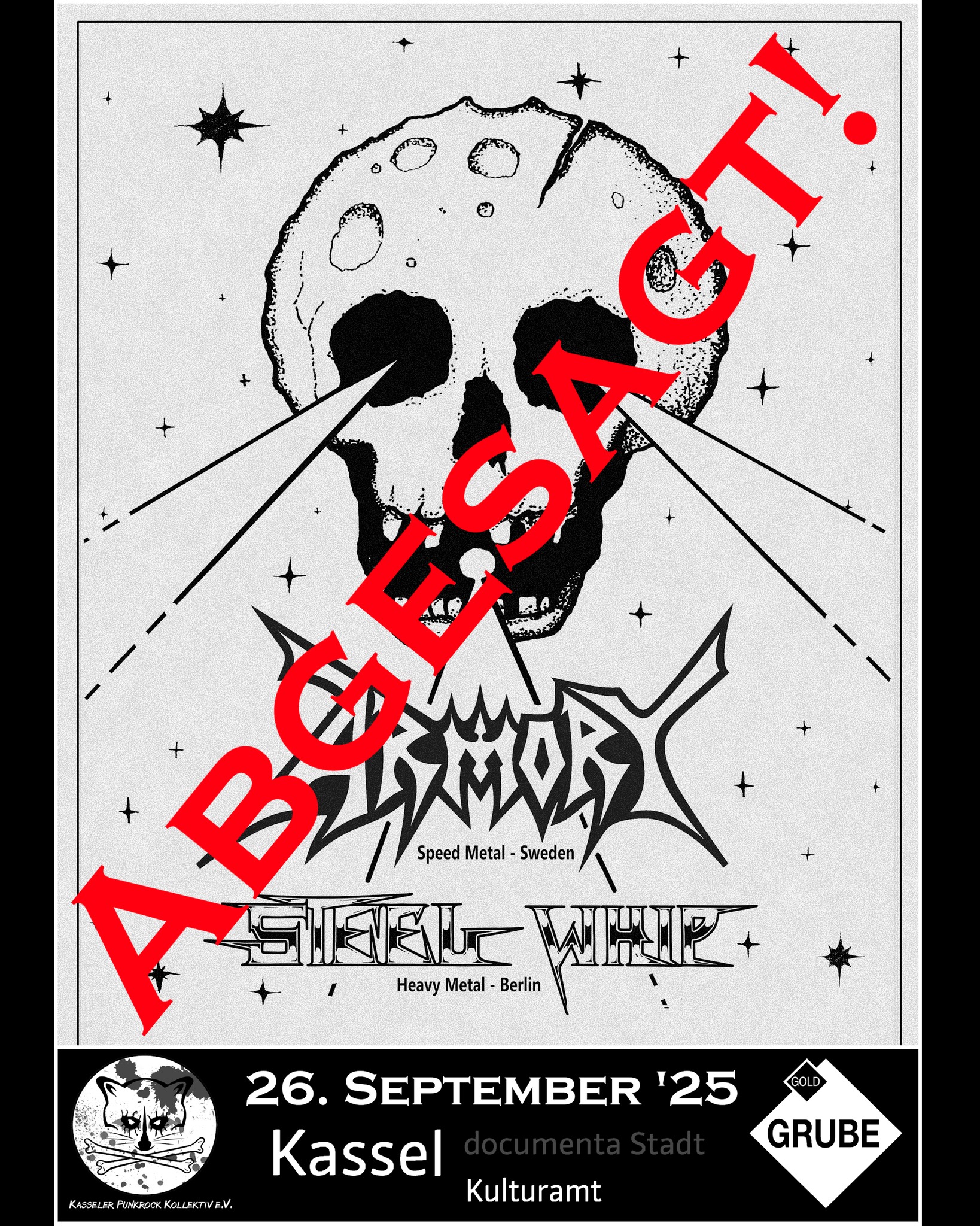 (ABGESAGT!) ARMORY + STEEL WHIP + Special Guest @ Goldgrube Kassel
