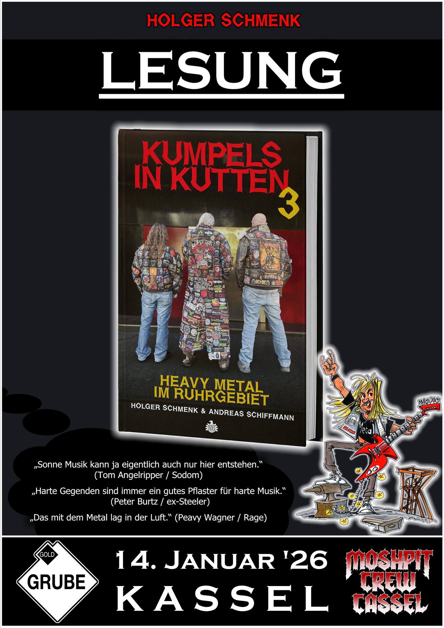 Lesung: KUMPELS IN KUTTEN 2026 @ Goldgrube Kassel